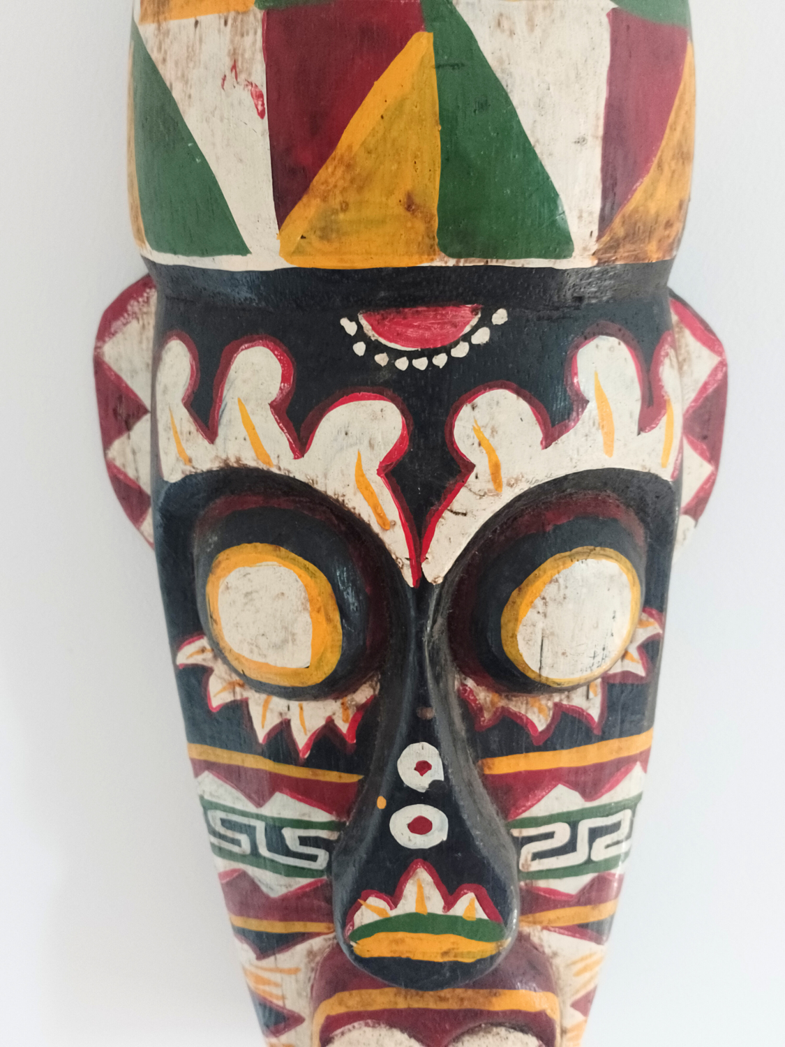 Vintage Handmade Indonesian / Balinese Wooden Wall Hanging Tribal Mask