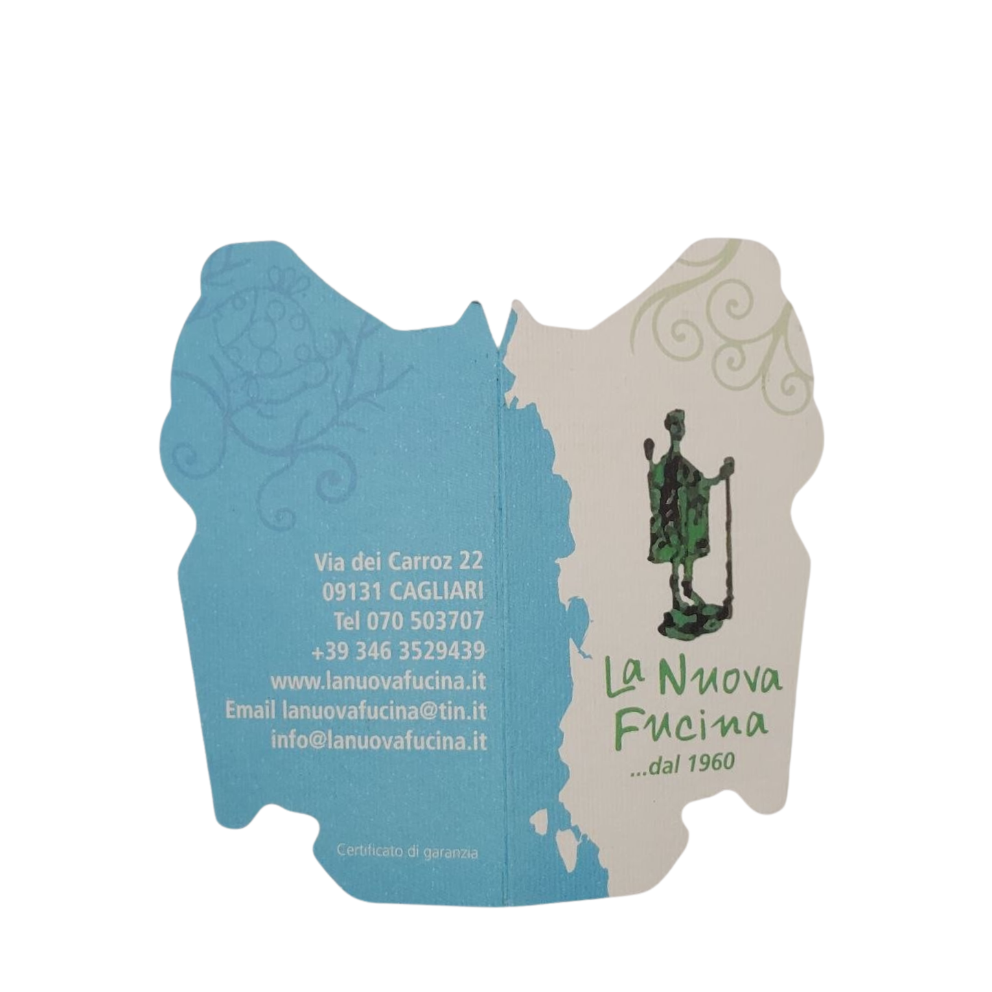 A booklet from La Nuova Fucina on a white background