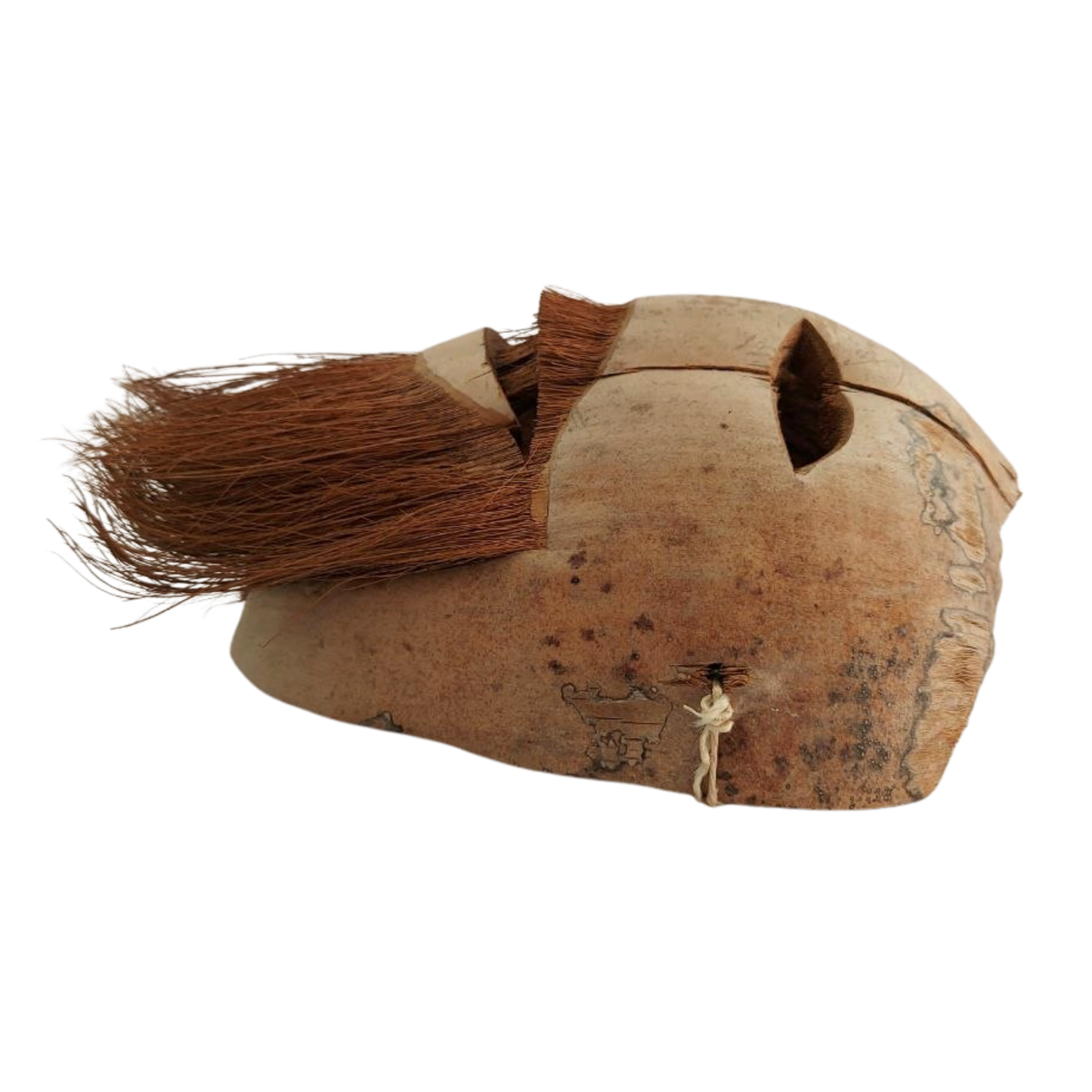 Vintage coconut husk mask from Ceylon