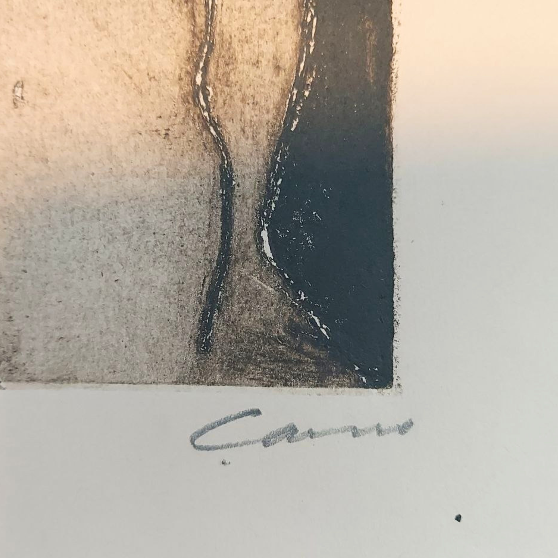 Artistic depiction of a nude woman with a signature at the bottom right corner.