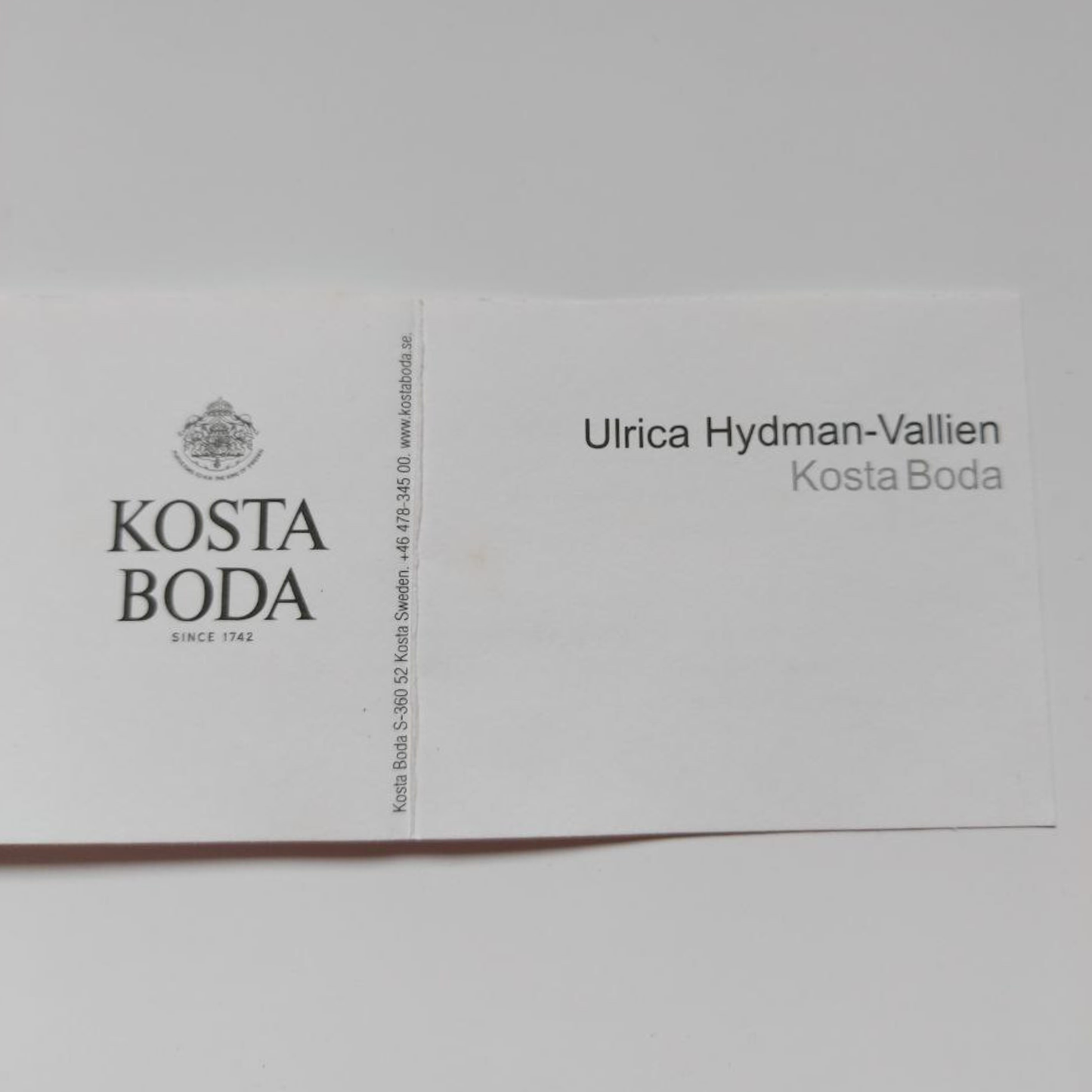 Kosta Boda branding on a white background