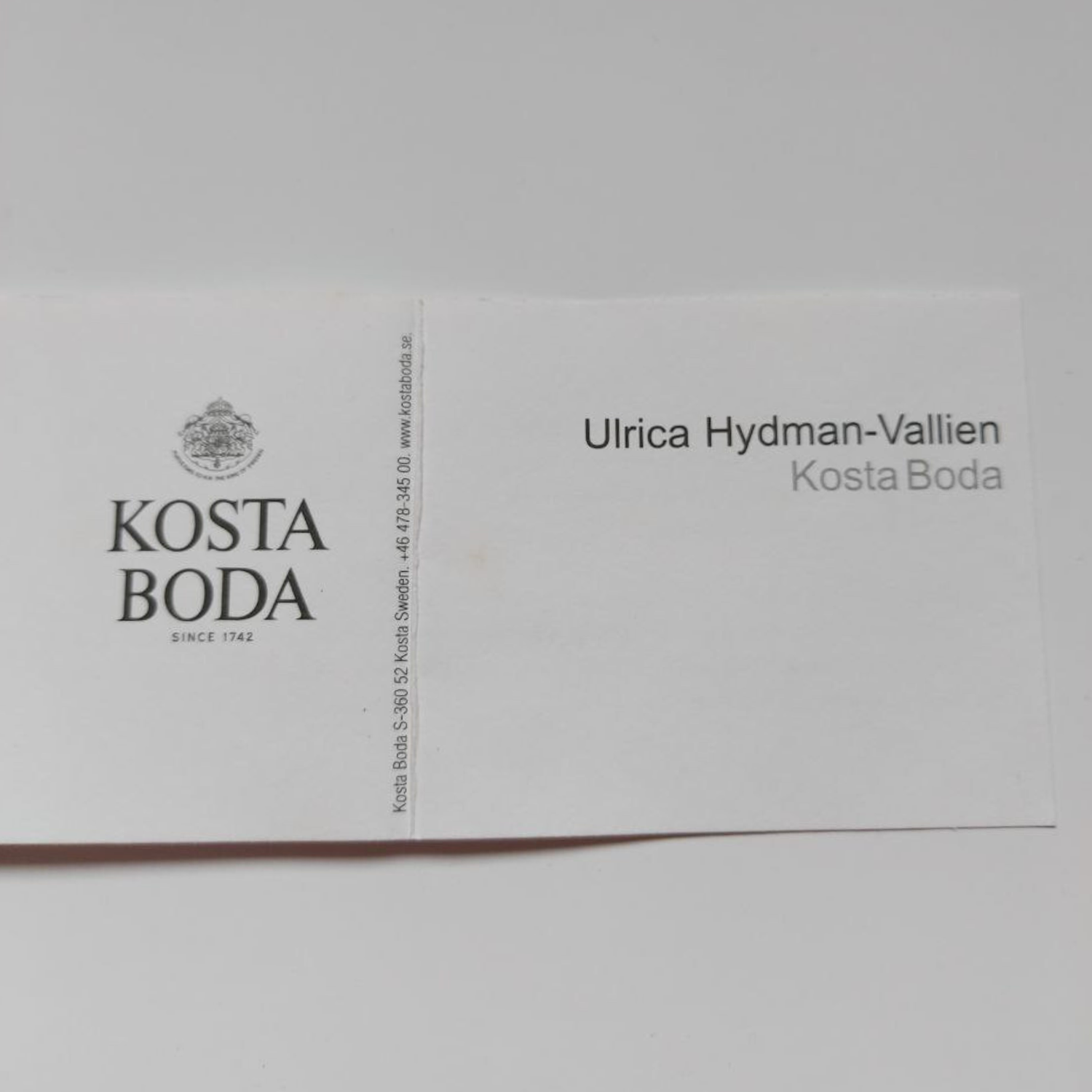 Kosta Boda branding on a white background